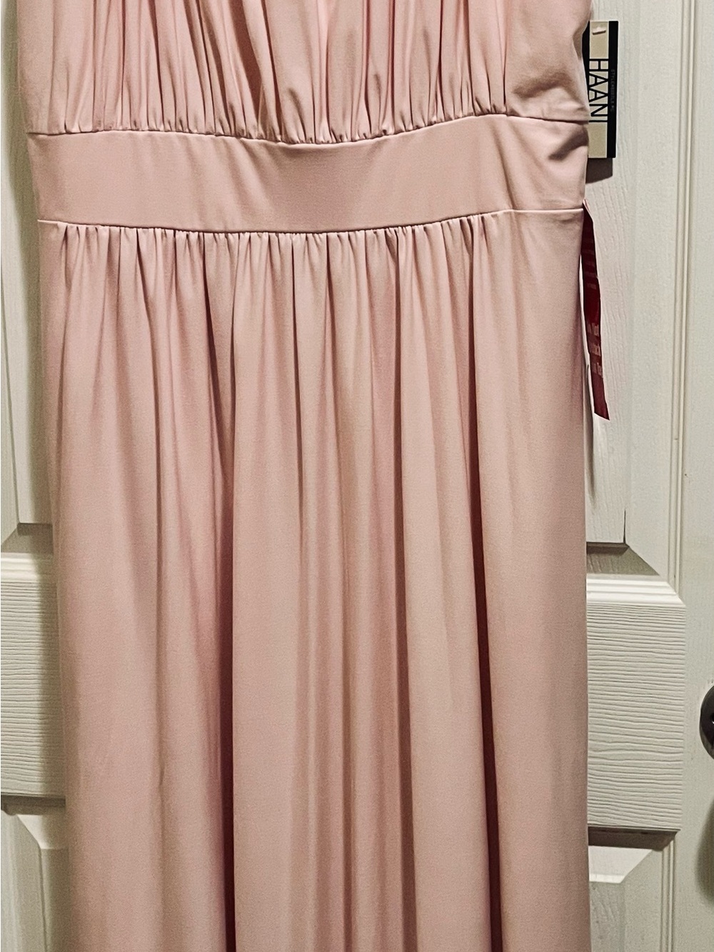 Haani Dusty Rose Gathered Waist Maxi Dress